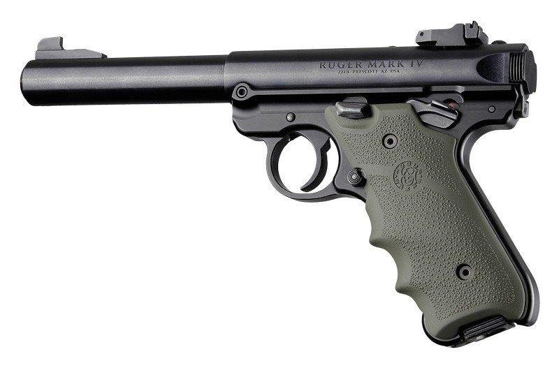Hogue 79001 Ruger MKIV Rubber Grip Finger Grooves OD Green
