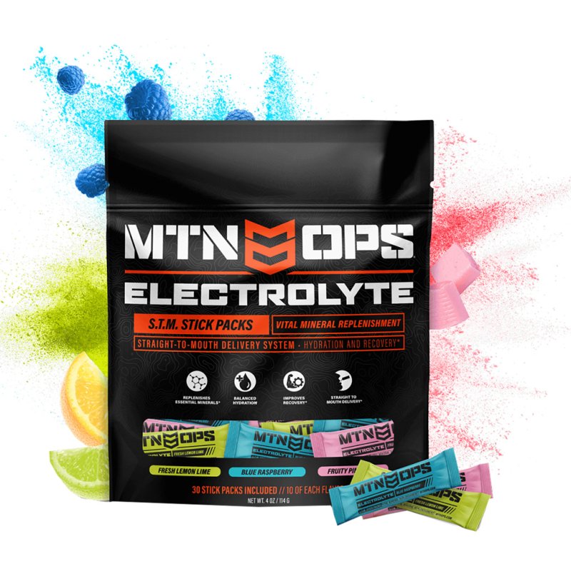 MTN OPS Electrolytes STM Stick Pack 30ct Essential Minerals