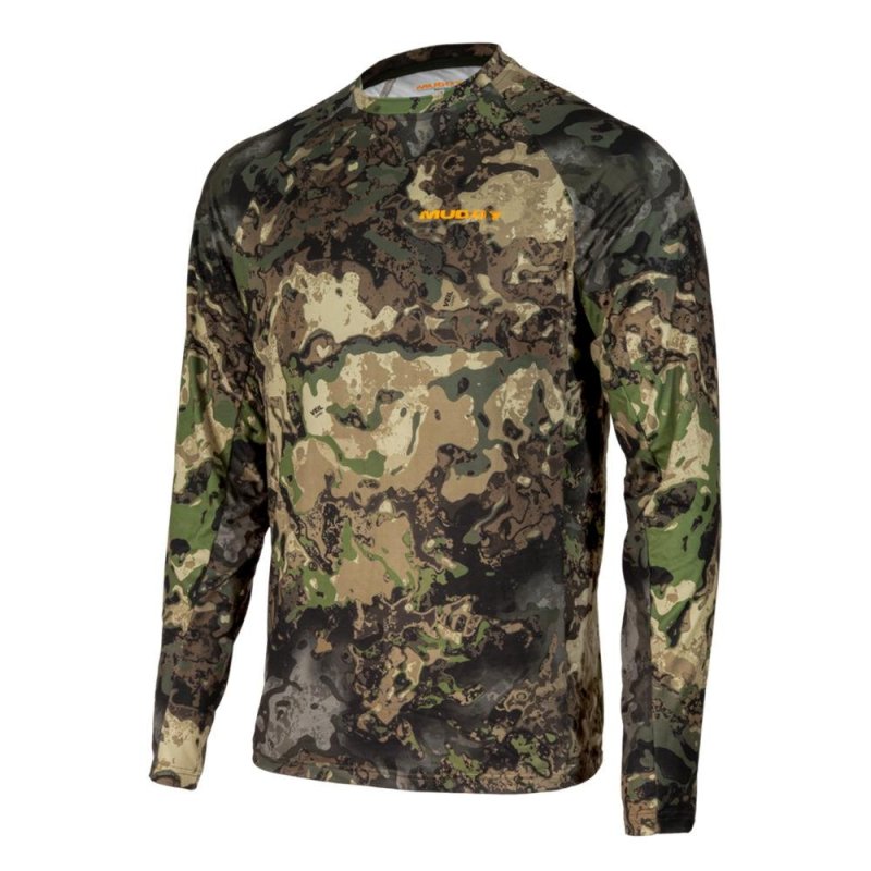 GSM Outdoors Muddy Base Layer Crew Long Sleeve Veil Canyon XL