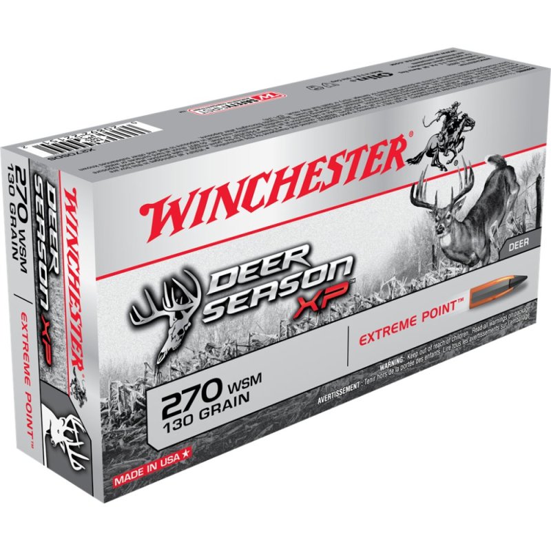 Winchester Ammo X270SDS Deer Season XP 270WSM 130gr Extreme Point 20 Per