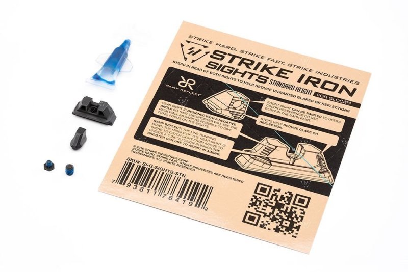 Strike Industries SI-G-SIGHTS-STN Iron Sights for Glock 37/38 Steel