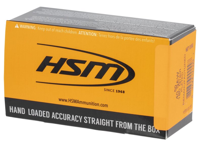 HSM Ammunition 402R 40 S&W 180gr RNFP Remanufactured 388rd