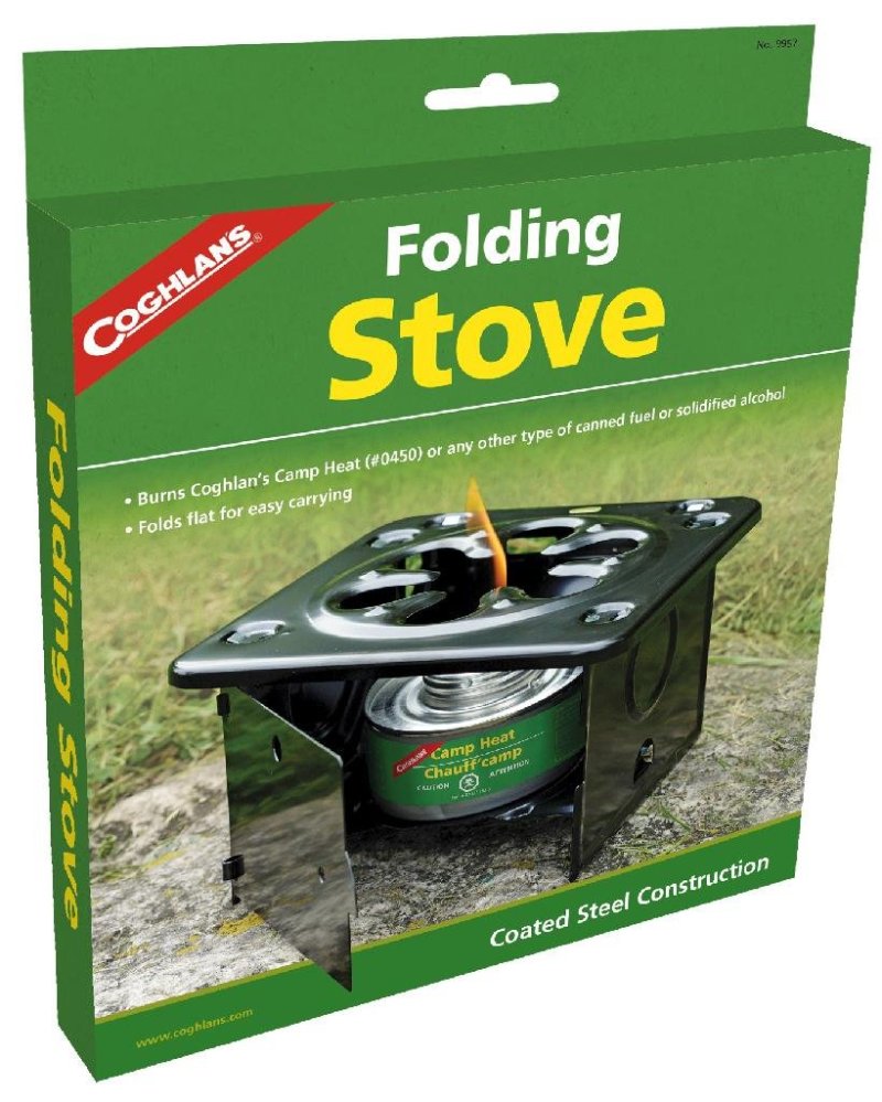 Coghlan's 9957 Folding Stove Folds Flat, Holds Heavy Pot, Windshield