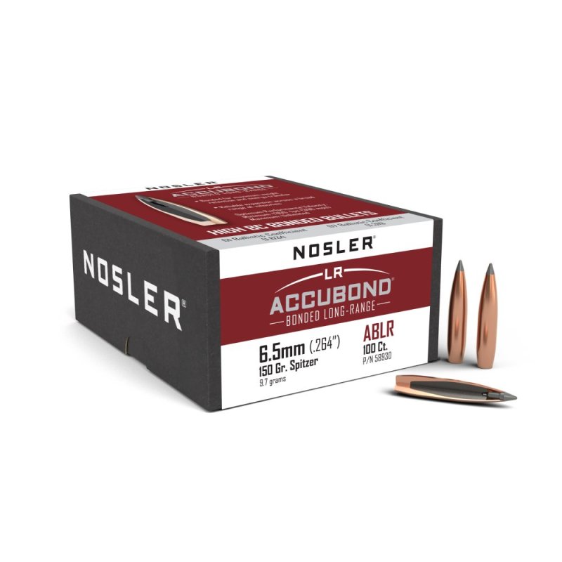 Nosler 58930 AccuBond Long Range Bullets 6.5mm 150gr Spitzer 100pk