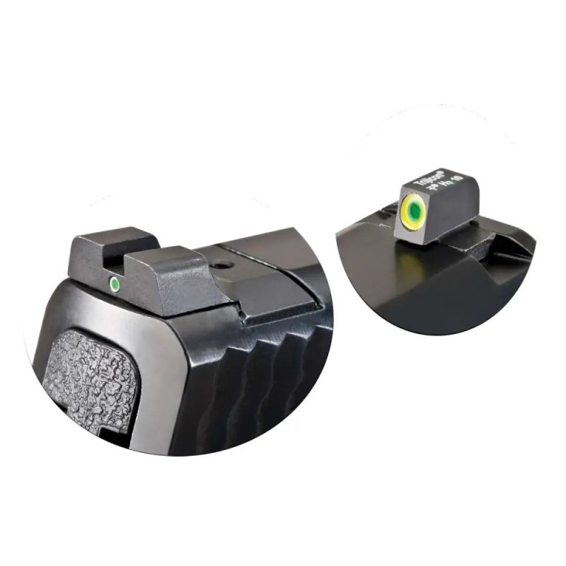 AmeriGlo SW301 i-Dot Sight Set for S&W M&P Green Tritium Front/Rear