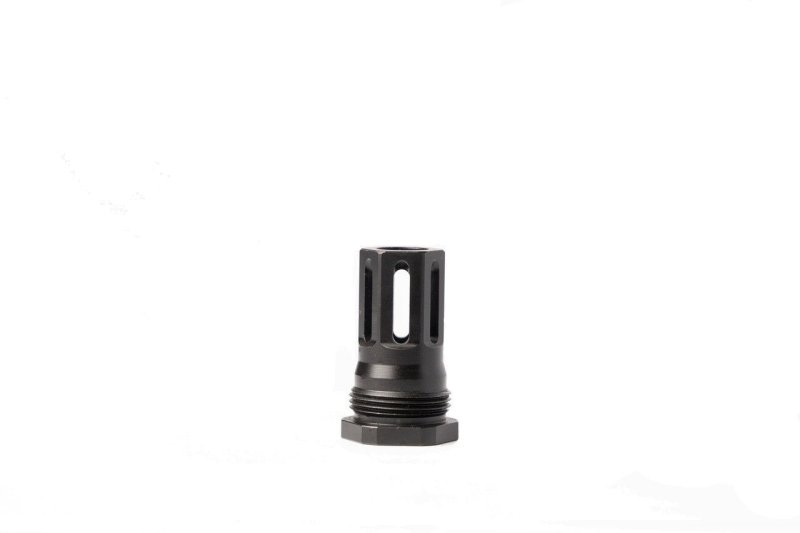 HUXWRX Stiction Lock Comp 9MM Black 13.5x1mm LH Threaded Muzzle