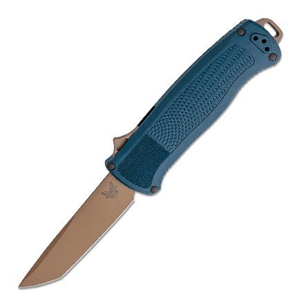 Benchmade 5370FE-01 Shootout OTF 3.51" Tanto Crater Blue Grivory Blade