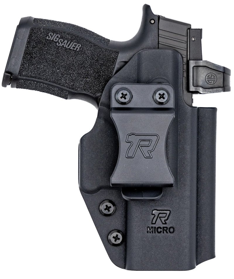 ROUNDED Universal Compact Kydex IWB Holster Black Right-Hand