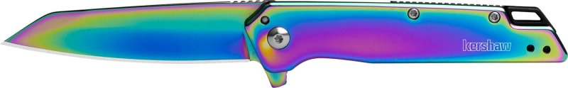 Kershaw Misdirect 1365RBW 3 In Reverse Tanto Plain Rainbow Knife