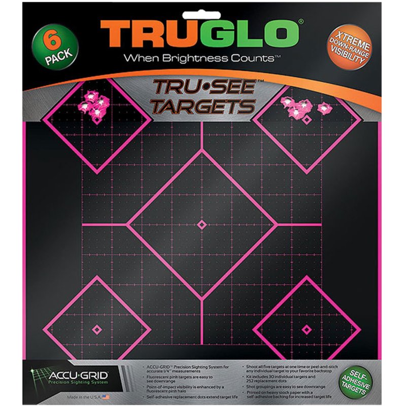 TRU Ball Tru-See 5 12x12 Self-Adhesive Heavy Paper Targets 12" X 12"