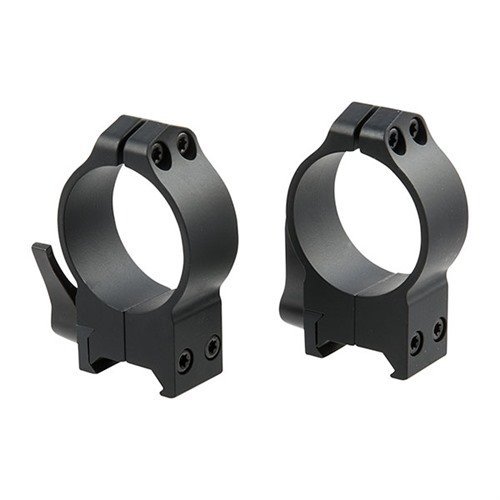 Warne 222LM 34mm High QD Rings Black Matte Blue .525 Inch