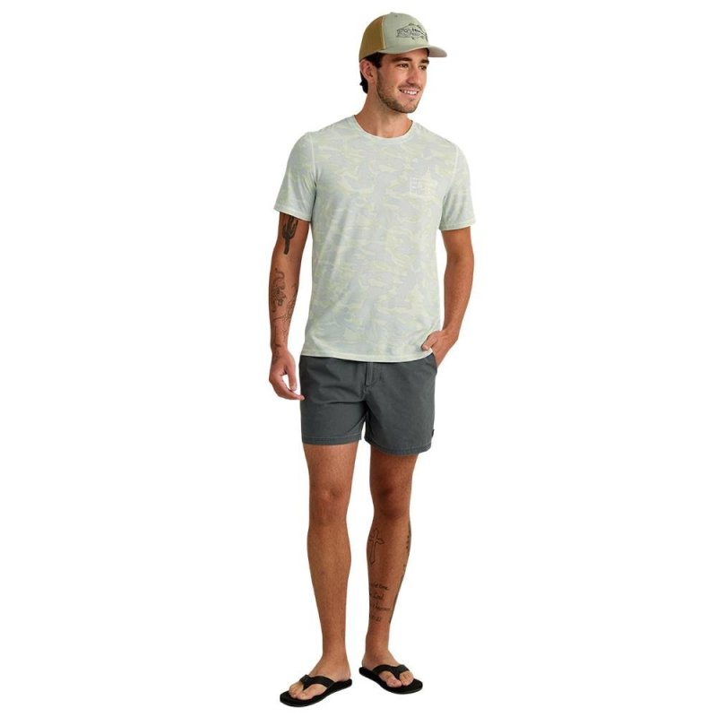 HUK Drift Performance Short Sleeve Shirt Pale Algae Camo M