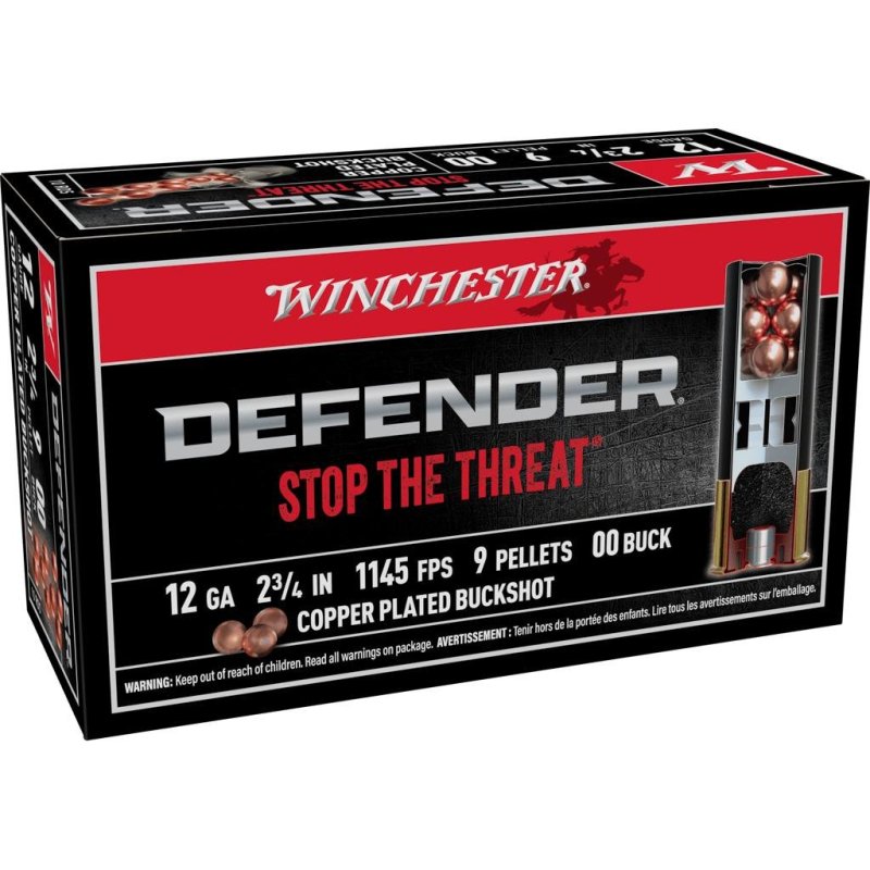 Winchester SB1200PD 12 Gauge 2.75 in 9 Pellets Copper Plated 00 Buck Shot