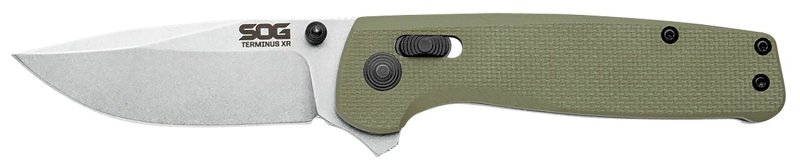 SOG Terminus XR 2.95 In BD1 Steel Olive G10 Folding Knife