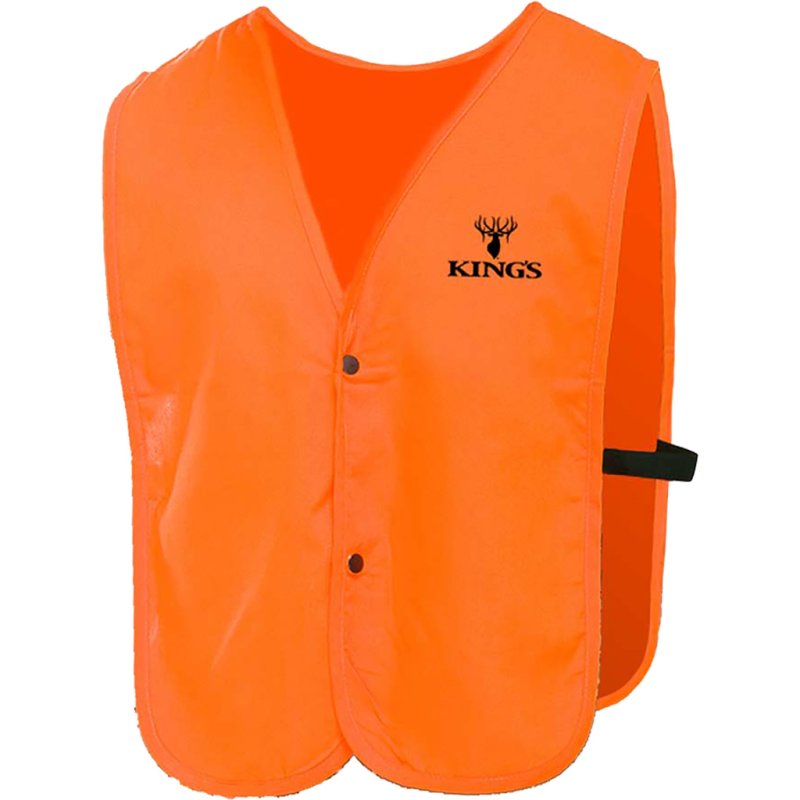 Kings KBZ410-BZ-SMD Hunting Vest Blaze Orange S/M Elastic Straps