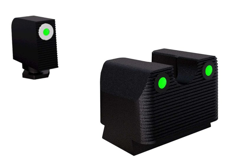 Rival Arms Tritium Night Sights Green Rear/Green for Glock 17/19