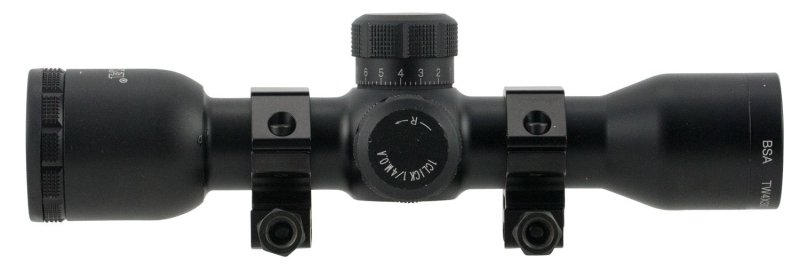 BSA TW4X30 Tactical Weapon Scope 4x30mm Mil-Dot Matte Black