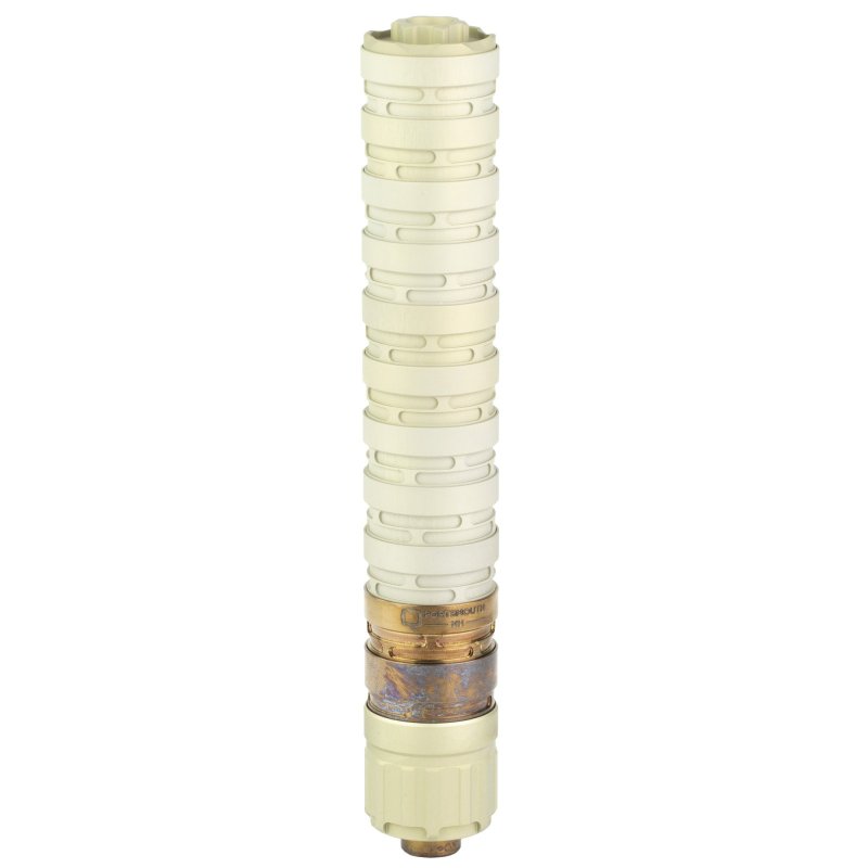 Q SIL-E-9 9mm 8.7 In 1/2-28 Clear Anodize Aluminum SS Baffles