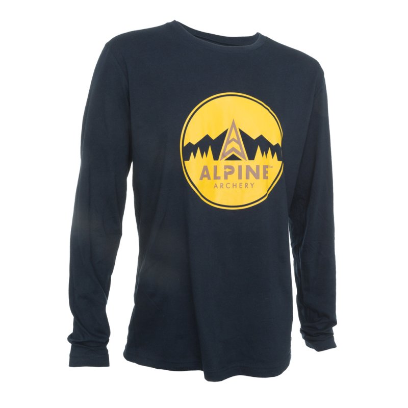 Alpine 1601249 Long Sleeve Tee Navy 2X 100% Cotton 4.2oz
