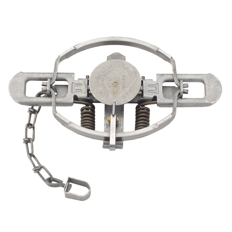 Duke Manufacturing Co. No. 3 Coil Spring Trap 6 In Jaw Spread Silver