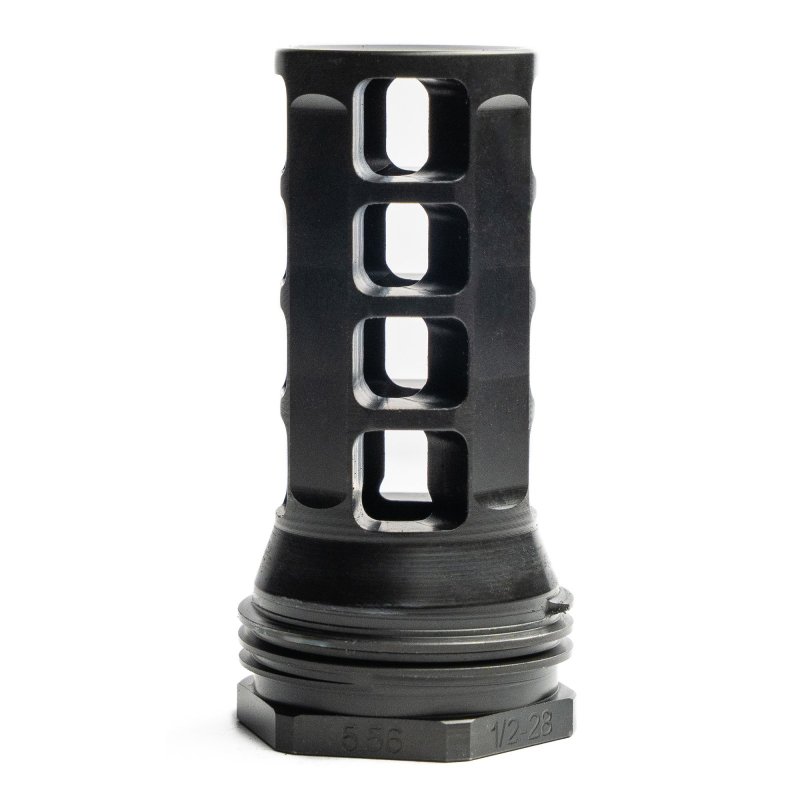HUXWRX 1598 Muzzle Brake-QD .338 Cal 3/4x24 Black