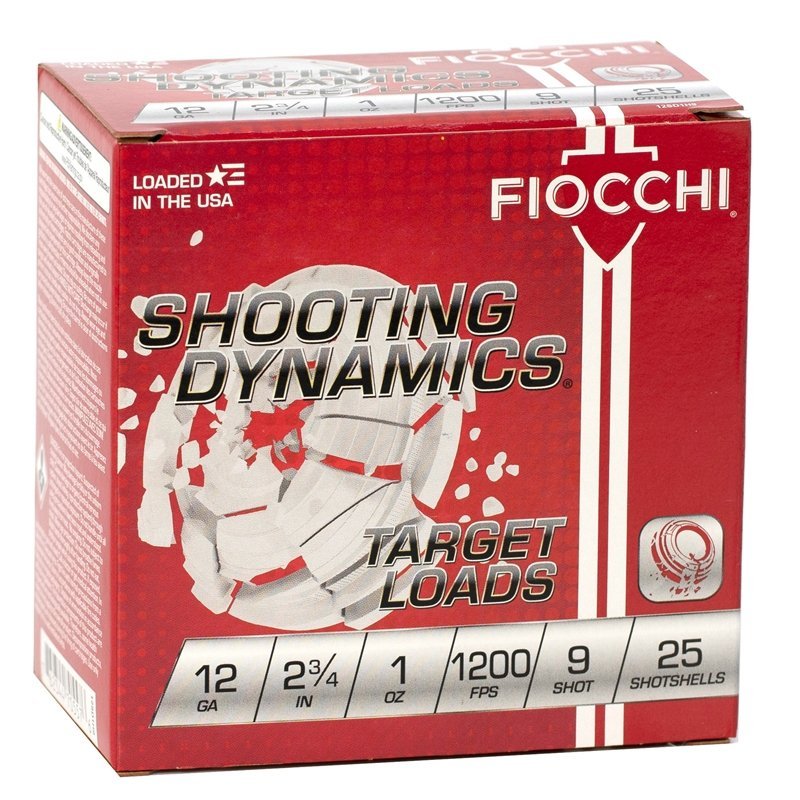 Fiocchi Exacta Heavy Shooting Dynamics Shotshells 12ga 2-3/4 in 1 oz 1200 fps #9 25/ct