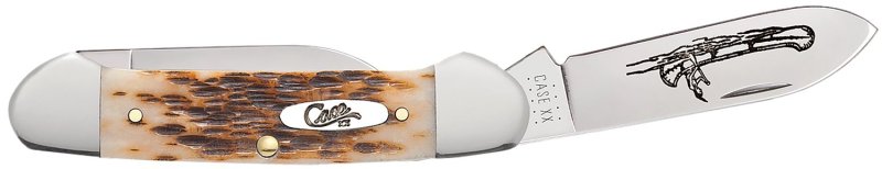 Case Cutlery Canoe 2BLD 3 5/8" Amber Bone Knife