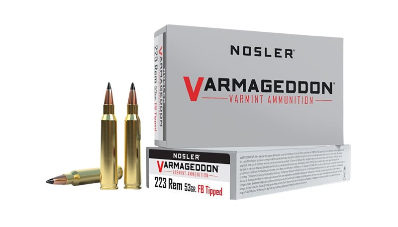 Nosler Varmageddon 65139 223 Rem 53 gr Tipped Flat Base 20 Rounds