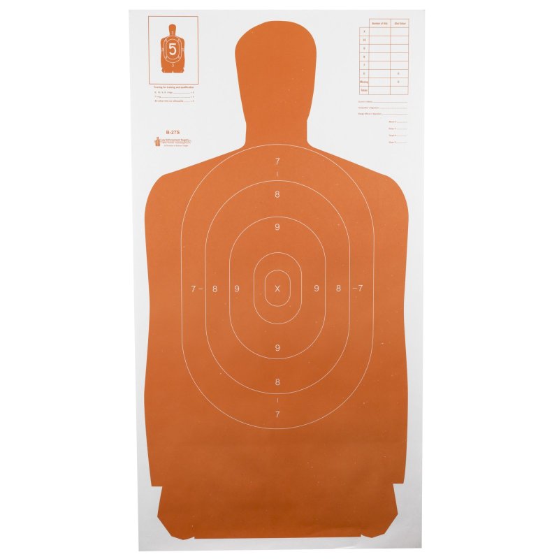 Action Target B27SORANGE100 Silhouette Paper Target 24"x45" 100 Pack