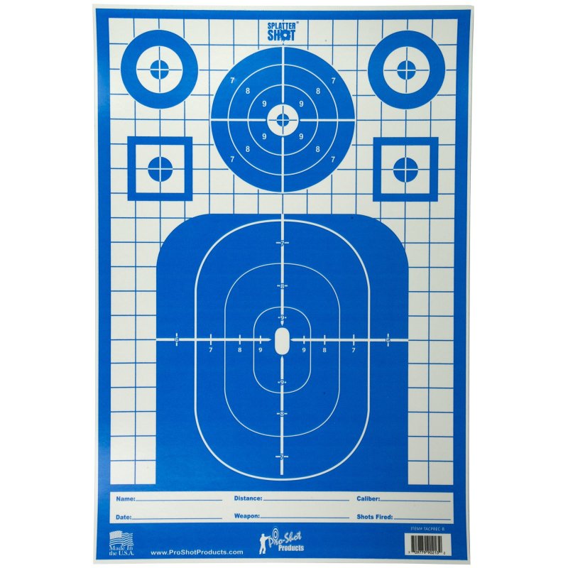 Tactical Precision Target Pistol/Rifle/Shotgun Blue 8/ct
