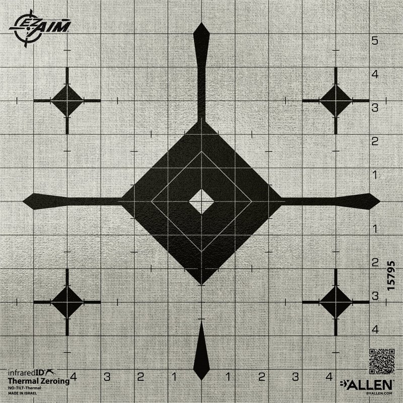Allen Company 15795 Paper Target 12 In Thermal ID Grid 1 Pack