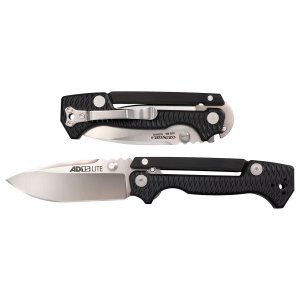 Cold Steel CS58SQL AD-15 Lite 3.50 in Folding Plain Japanese AUS-10A SS Blade/ Black Textured Griv-Ex Handle, Knife