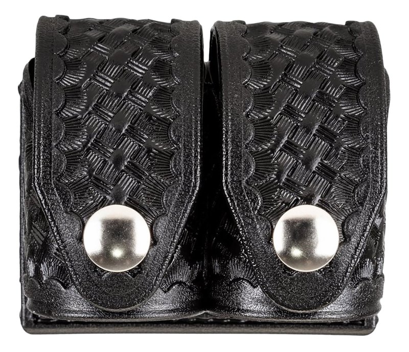 HKS 203BMBN Speedloader Case Black Hytrel Double Medium 2.25 in Belt Loop