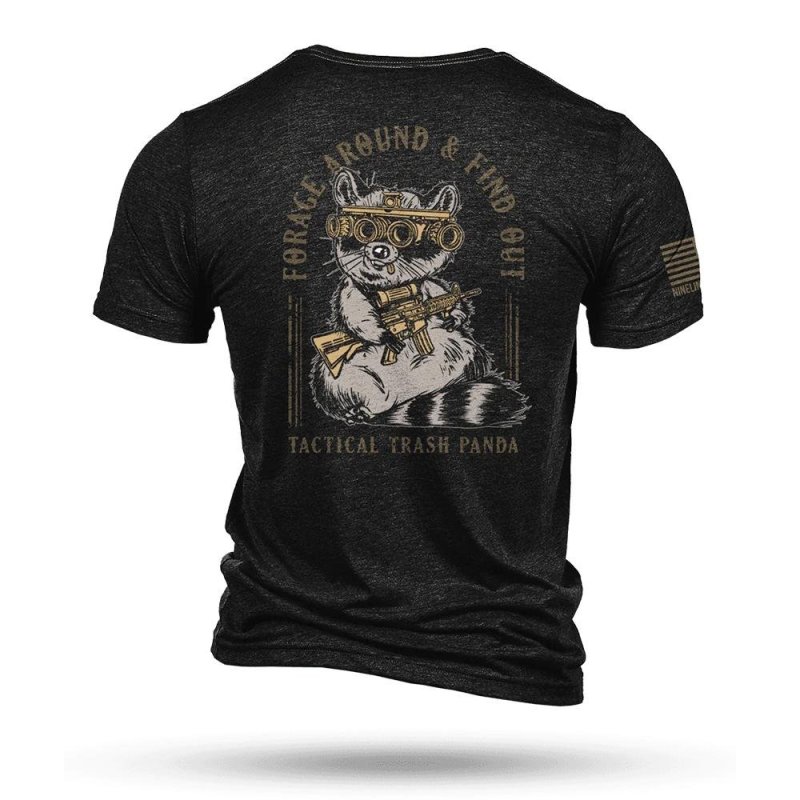 Nine Line Apparel Trash Panda Tri-Blend T-Shirt Black 2XL