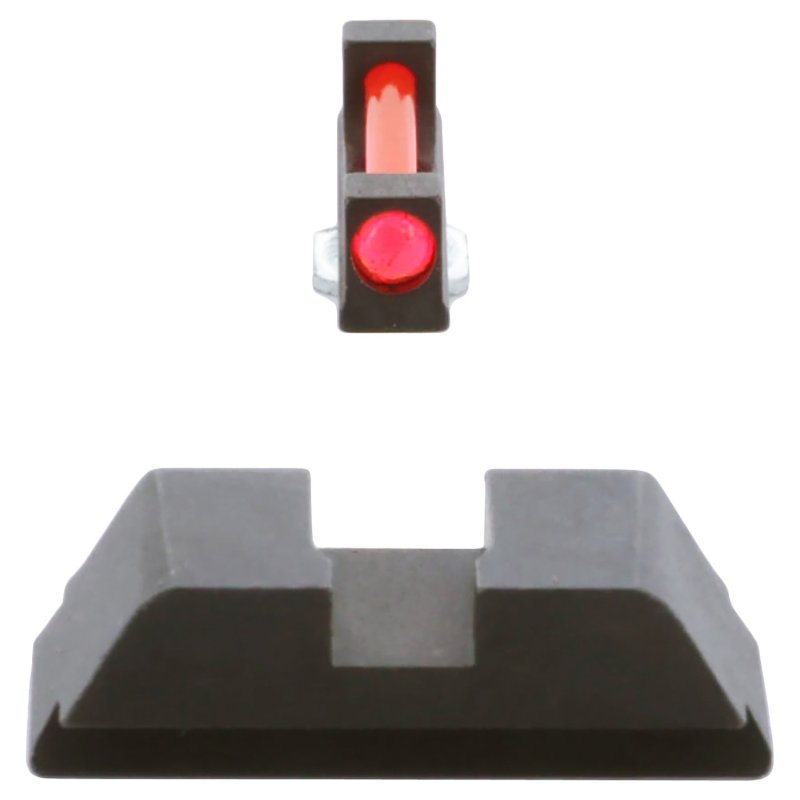 AmeriGlo GFT113 Range Sight Set Glock Red Fiber Optic Front/Black Rear