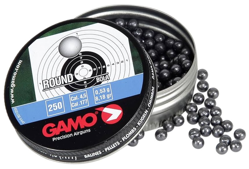 Gamo .177 Lead ROUNDBALL BBS 19 GRAINS 250Pk Tin