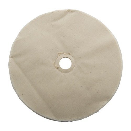 Brownells Loose Muslin Polishing Wheel 8 In x 20-Ply 7/8 In Arbor
