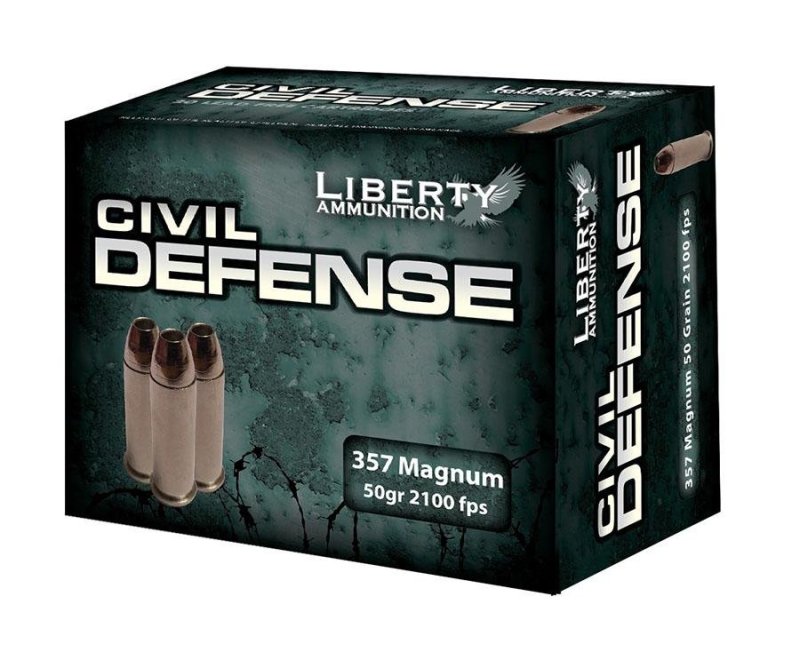 Liberty Ammunition Civil Defense 357 Magnum 50gr HP LA-CD-357-030