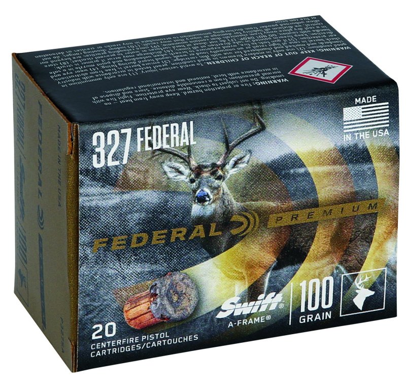 Federal Premium P327SA .327 Fed Mag 100gr JHP 20 Rounds Nickel-Plated