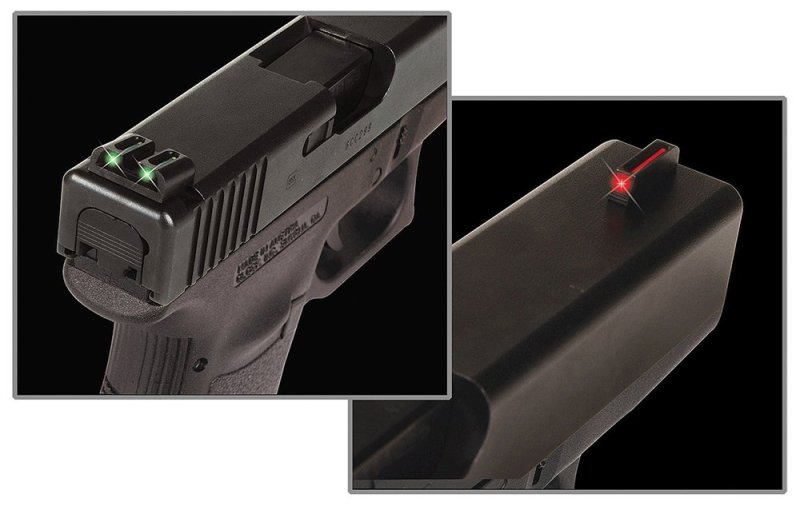 GSM Outdoors TruGlo Fiber Optic Set Glock Low Red/Green