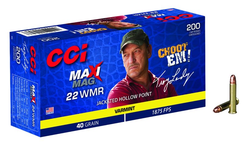 CCI 958 Maxi-Mag Varmint .22WMR 40gr JHP 200 Rounds 1875fps