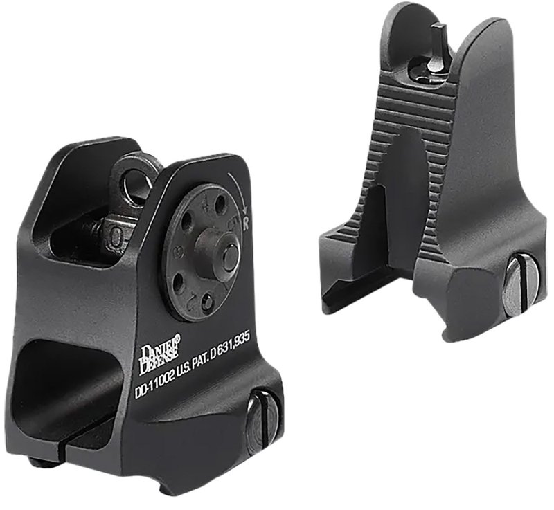Daniel Defense 1908809116 AR-15 Iron Sight Set Black Hardcoat Anodized ...