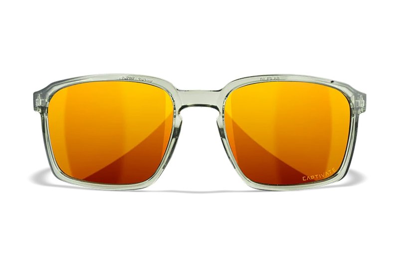Wiley X Alfa M/L Bronze Mirror Lens Gloss Crystal Light Olive Frame
