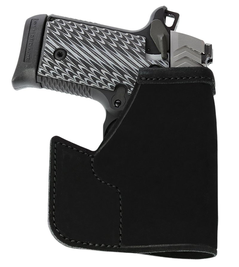 Galco PRO600B Pocket Protector Holster Glock 42 Black Ambi Steerhide