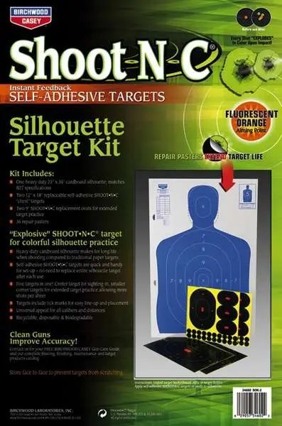 Birchwood Casey Shoot-N-C 12x18 In Silhouette Target Kit Chartreuse 3-Pack