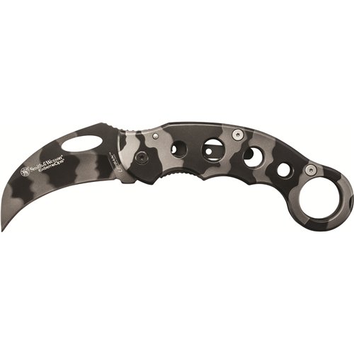Smith & Wesson Extreme Ops Karambit Folder 2.75In Camo Blade SS Handle