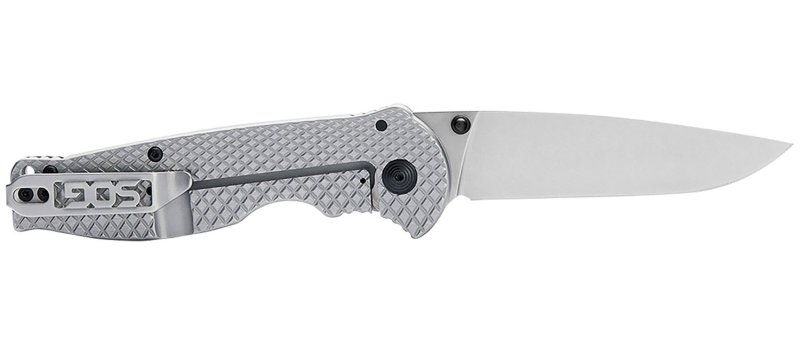 SOG Flash FL Stonewashed 3.44" Clip Point Stainless Steel Knife