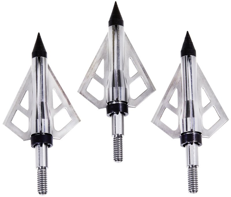 Velox Optimus Broadheads 125 gr. 3 pk. Fixed 3 Blade 1 3/16" Cutting Diameter Stainless Steel Razor Sharp Blades