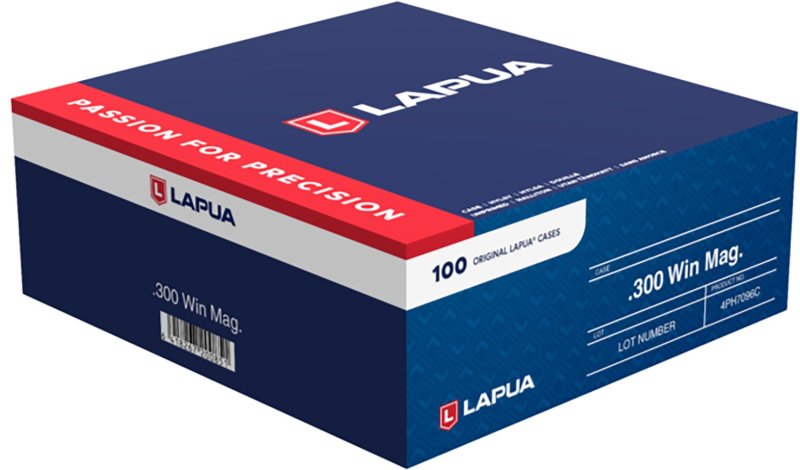 LAPUA Reloading Rifle Brass 300 Winchester Magnum 100/ct