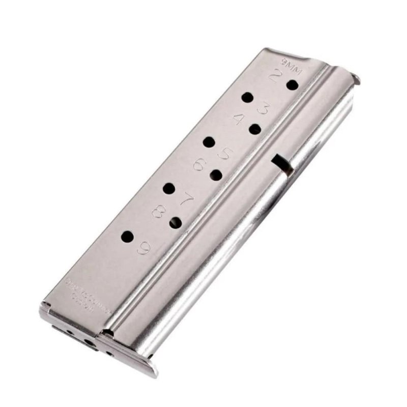 Chip McCormick M-MG-9FS9 1911 9mm 9-Round Stainless Steel Magazine